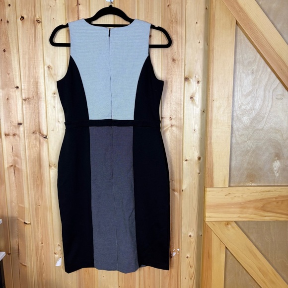 Ann Taylor Factory Dress Sz 6 Career Office Work Wear professional black white - Picture 3 of 13